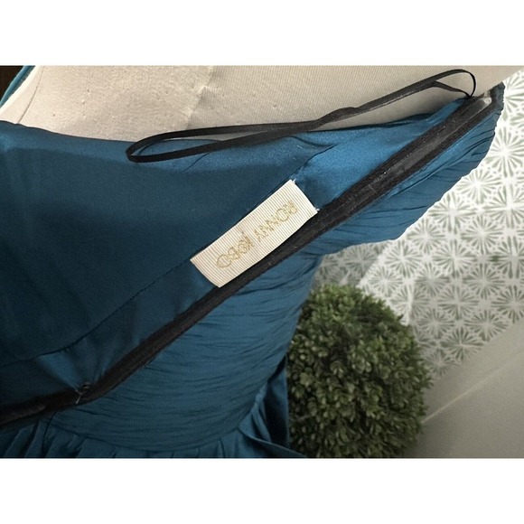 Ronny Kobo Ruched Asymmetrical Strapless Taffeta Party Dress Size XXS - Picture 5 of 7